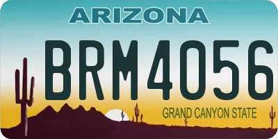 AZ license plate BRM4056