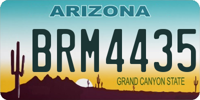 AZ license plate BRM4435