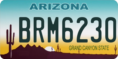 AZ license plate BRM6230