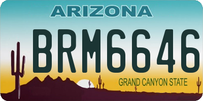 AZ license plate BRM6646