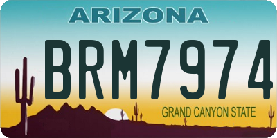 AZ license plate BRM7974