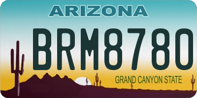AZ license plate BRM8780