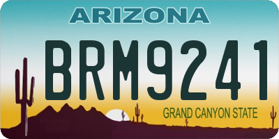 AZ license plate BRM9241