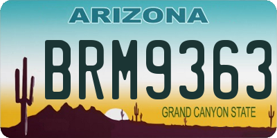 AZ license plate BRM9363