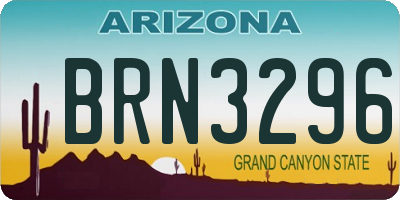 AZ license plate BRN3296