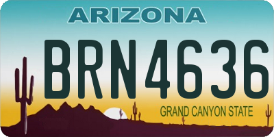 AZ license plate BRN4636