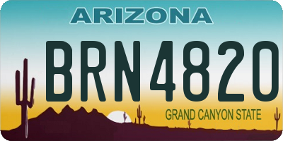 AZ license plate BRN4820