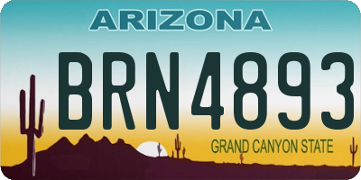 AZ license plate BRN4893
