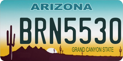 AZ license plate BRN5530