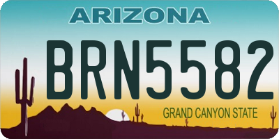 AZ license plate BRN5582