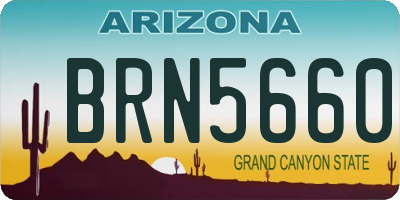 AZ license plate BRN5660