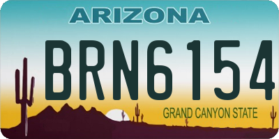 AZ license plate BRN6154