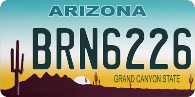 AZ license plate BRN6226