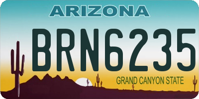 AZ license plate BRN6235