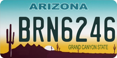 AZ license plate BRN6246