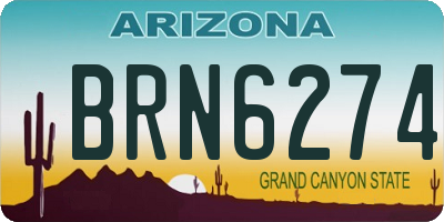AZ license plate BRN6274