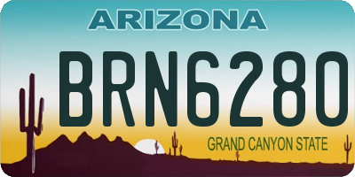 AZ license plate BRN6280