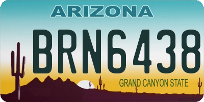 AZ license plate BRN6438