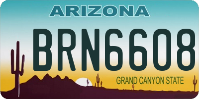 AZ license plate BRN6608