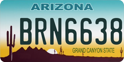 AZ license plate BRN6638