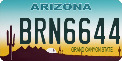 AZ license plate BRN6644