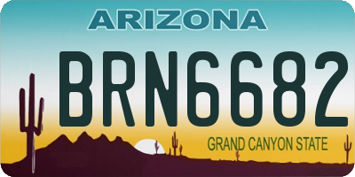 AZ license plate BRN6682