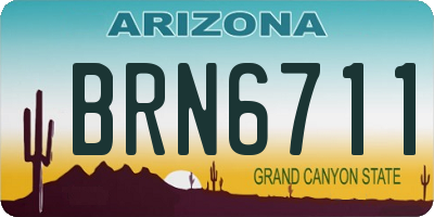 AZ license plate BRN6711