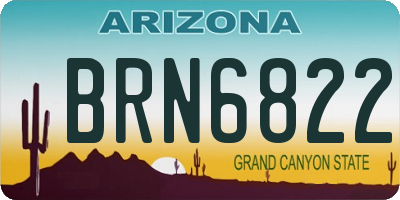 AZ license plate BRN6822