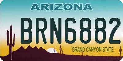 AZ license plate BRN6882