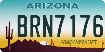 AZ license plate BRN7176