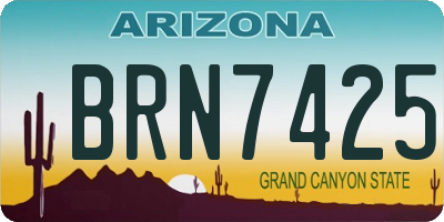 AZ license plate BRN7425