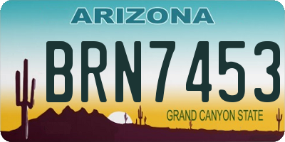 AZ license plate BRN7453