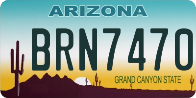 AZ license plate BRN7470