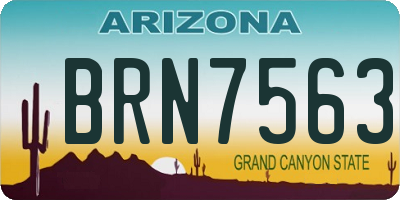 AZ license plate BRN7563