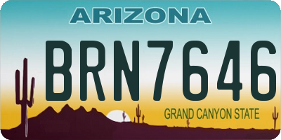 AZ license plate BRN7646