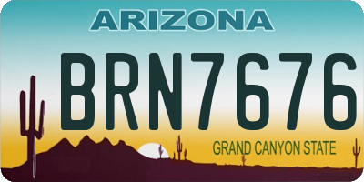 AZ license plate BRN7676