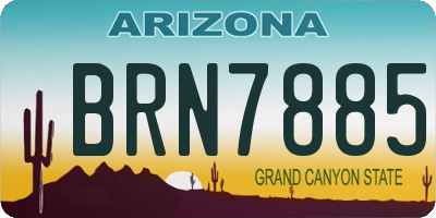 AZ license plate BRN7885