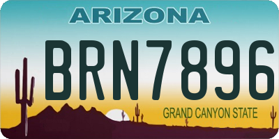 AZ license plate BRN7896
