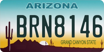 AZ license plate BRN8146