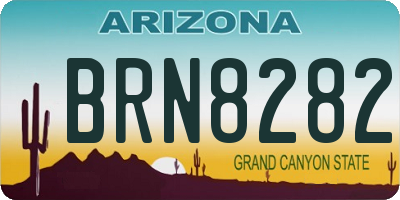 AZ license plate BRN8282