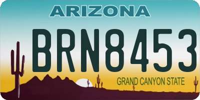 AZ license plate BRN8453