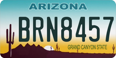 AZ license plate BRN8457