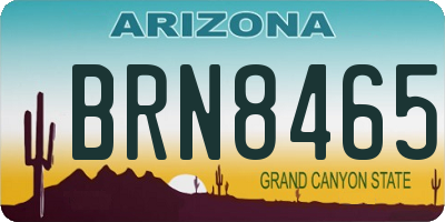 AZ license plate BRN8465