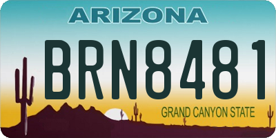AZ license plate BRN8481