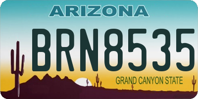 AZ license plate BRN8535