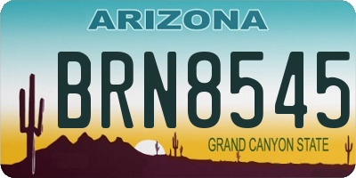 AZ license plate BRN8545