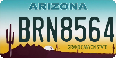 AZ license plate BRN8564