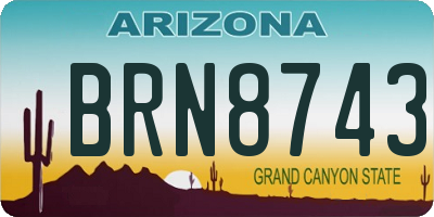 AZ license plate BRN8743