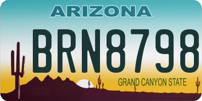 AZ license plate BRN8798