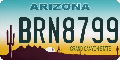 AZ license plate BRN8799